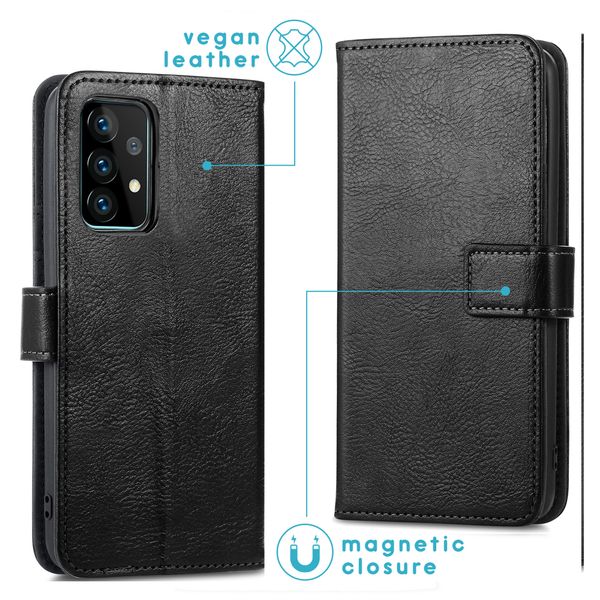 imoshion Étui de télephone portefeuille de luxe Samsung Galaxy A72 - Noir