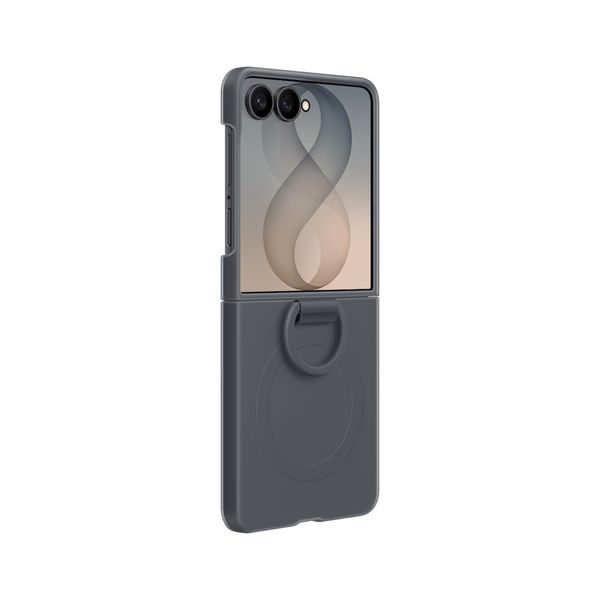Samsung Coque Silicone Magnet Cover Ring Samsung Galaxy Z Flip 8 - Black