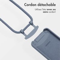 imoshion Coque arrière Color avec cordon amovible et MagSafe Samsung Galaxy S25 / S24 - Ash Blue