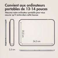 Accezz Pochette ordinateur Leather avec fermeture éclair 13-14 pouces - Beige