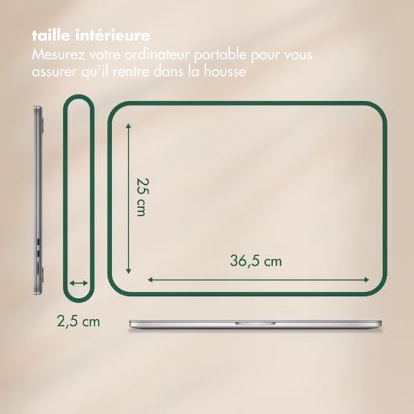 Selencia Pochette ordinateur Corduroy 15-16 pouces - Sage Green