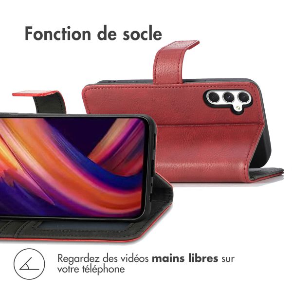 imoshion Étui de télephone portefeuille de luxe Samsung Galaxy A25 (5G) - Rouge