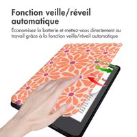 imoshion Design Slim Hard Case Sleepcover Pocketbook Verse / Verse Lite / Verse Pro / Vivlio Light / Light HD - Orange Flowers Connect