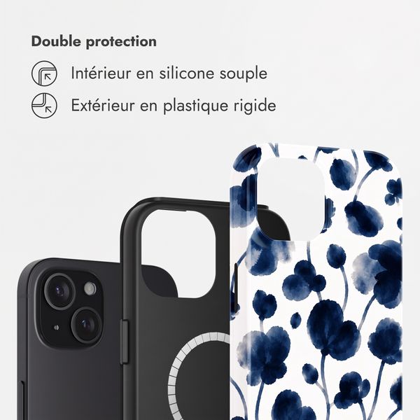 Selencia Coque arrière Vivid avec MagSafe Apple iPhone 15 - Midnight Blossom