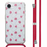 imoshion Coque Design avec cordon Apple iPhone 17e / 16e - Dusty Rose Connected Hearts