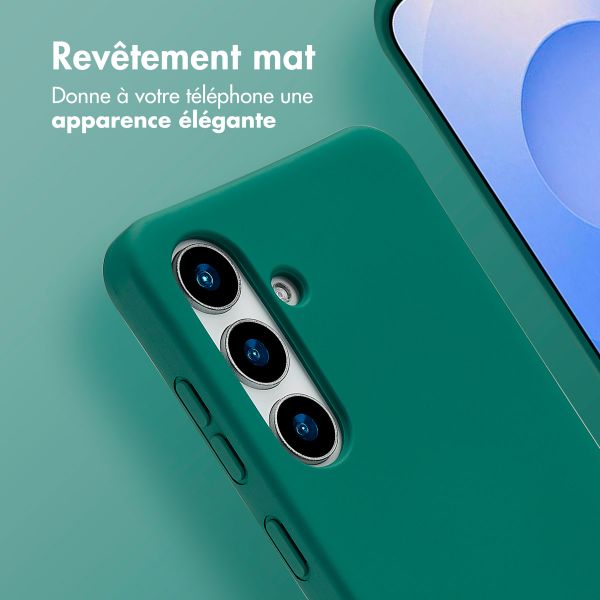 imoshion Coque arrière Color avec cordon amovible et MagSafe Samsung Galaxy S25 / S24 - Vert foncé