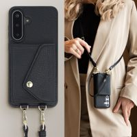 Selencia Coque de télephone Sera avec cordon et porte-cartes enveloppe Samsung Galaxy A17 (5G) / (4G) - Noir