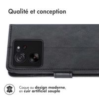 imoshion Étui de télephone portefeuille de luxe Xiaomi 13T / 13T Pro - Noir