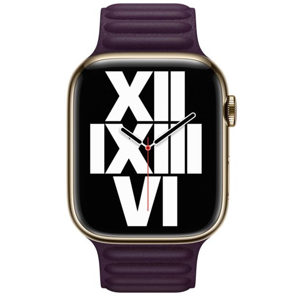 Apple Bracelet Leather Link Apple Watch | 38/40/41/42 mm - Taille S/M - Dark Cherry