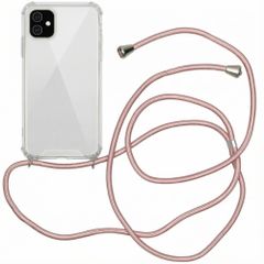 imoshion Coque arrière transparente avec cordon Apple iPhone 11 - Rose Doré
