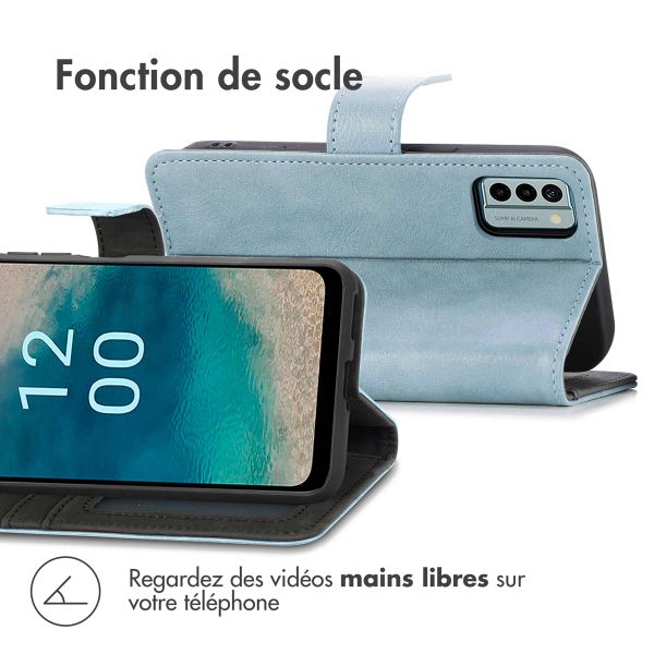 imoshion Étui de télephone portefeuille de luxe Oppo A78 (4G) - Bleu foncé