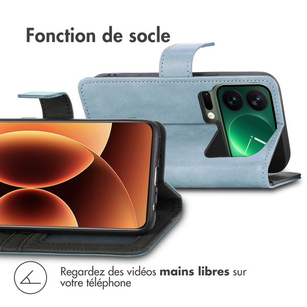 imoshion Étui de télephone portefeuille de luxe Xiaomi 17 Pro Max - Bleu clair