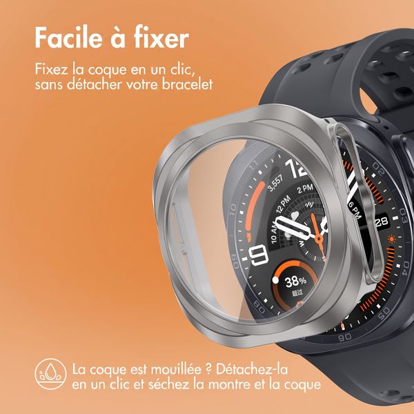 imoshion Coque rigide à couverture complète Samsung Galaxy Watch Ultra 2 (2026) - Titanium Gray
