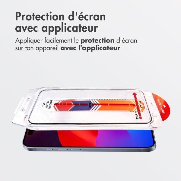 Accezz Protecteur d'écran en verre trempé + Applicateur Apple iPhone 17 Pro