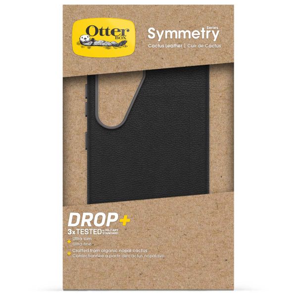 OtterBox Coque en cuir de cactus Symmetry Samsung Galaxy S25 - Noir Ash