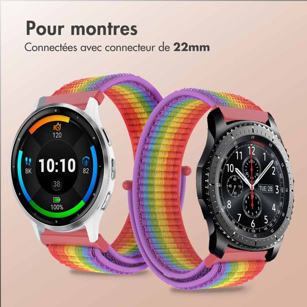 imoshion Bracelet en nylon  - Connexion universelle 22 mm - Rainbow