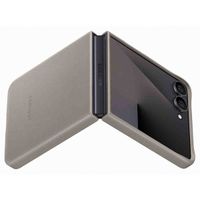 Samsung Original Coque KindSuit en Cuir Végan Samsung Galaxy Z Flip 7 - Taupe