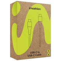 imoshion Câble USB-C vers USB-C Tressé 60 W - 1 mètre - Blanc