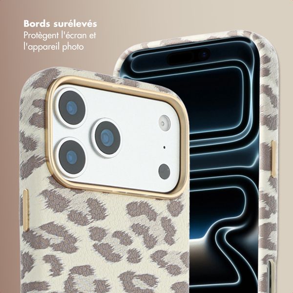 Selencia Coque Sabi imprimé panthère avec MagSafe Apple iPhone 17 Pro Max - Soft Ivory
