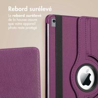imoshion Coque tablette rotatif à 360° Apple iPad 9 (2021) 10.2 pouces / iPad 8 (2020) 10.2 pouces / iPad 7 (2019) 10.2 pouces - Violet
