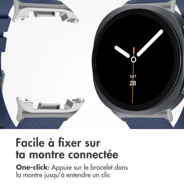 imoshion Bracelet en silicone flexible Samsung Galaxy Watch 8 (40/44mm) / Classic (46mm) - Bleu foncé