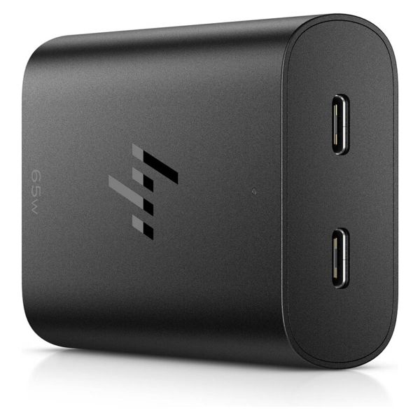 HP Chargeur rapide USB-C GaN original 65 watts | Chargeur d'ordinateur portable USB-C - Noir