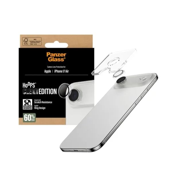 PanzerGlass Protection Caméra Hoops Optic Rings Apple iPhone Air - Transparent