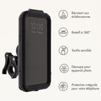 imoshion Support de téléphone premium pour vélo - Résistant aux éclaboussures - Rotation à 360° - Universel - Noir