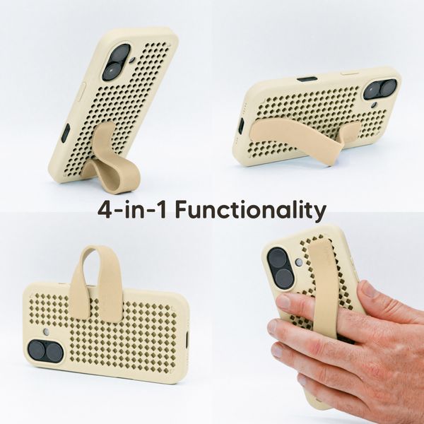 Callbuddy Coque avec strap Apple iPhone 17 - Sand Glow