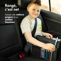 imoshion Table de voyage - Support de tablette voiture - 7 compartiments de rangement - Inclus 2 coloriages - Noir