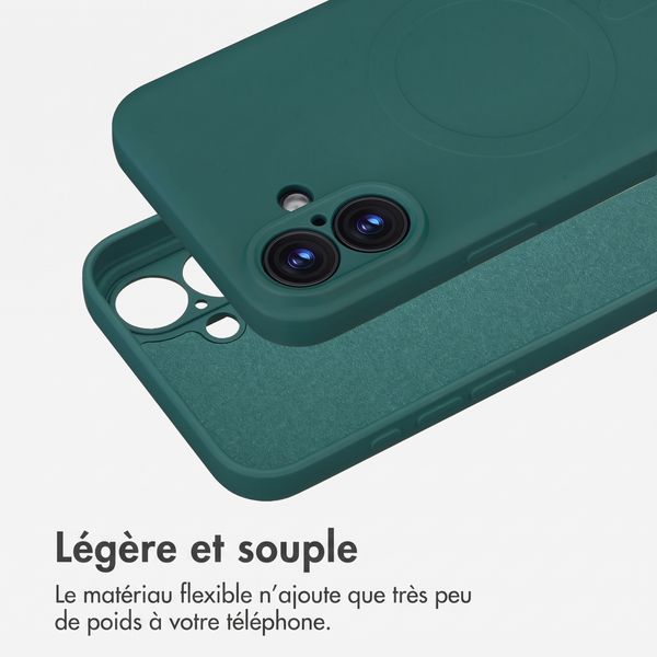 imoshion Coque Couleur avec MagSafe Apple iPhone 16 Plus - Vert foncé