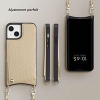 Selencia Coque de télephone Nova avec cordon et porte-cartes Apple iPhone 14 / 13 - Beige