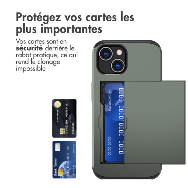imoshion Coque arrière avec porte-cartes Apple iPhone 15 - Vert foncé