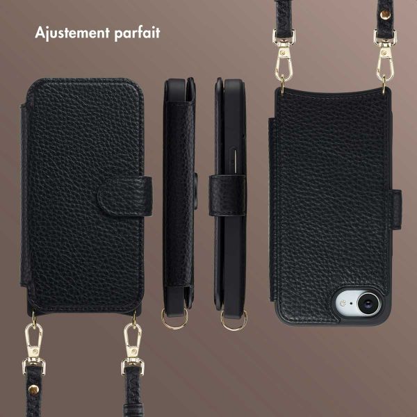 Selencia Étui Riva avec MagSafe et cordon de téléphone Apple iPhone 17e / 16e - Noir