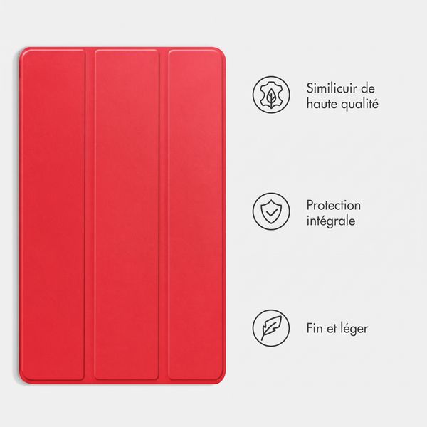 imoshion Coque tablette Trifold Samsung Galaxy Tab A11 Plus - Rouge