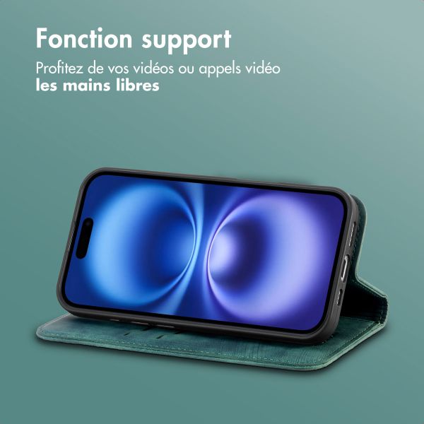 imoshion Étui de téléphone portefeuille Slim Apple iPhone 16 - Vert