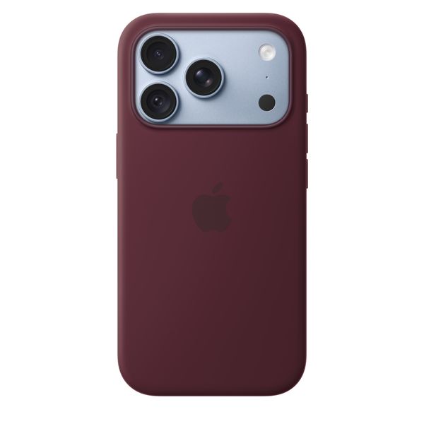 Apple Coque en silicone avec MagSafe Apple iPhone 18 Pro - Burgundy