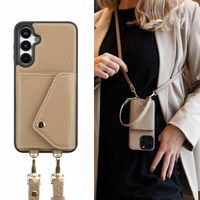 Selencia Coque de télephone Sera avec cordon et porte-cartes enveloppe Samsung Galaxy A16 - Taupe