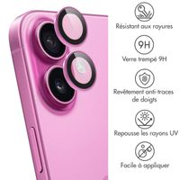 imoshion Lot de 2 protections d'objectif de caméra Apple iPhone 16 / 16 Plus - Rose