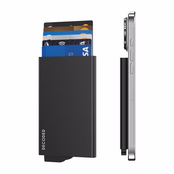 Decoded MagSafe Aluminium Cardholder - Black