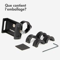 imoshion Mini support de téléphone en aluminium pour vélo - Léger - Universel - Noir