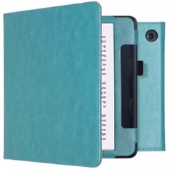 imoshion Étui de liseuse portefeuille en cuir végan Kobo Sage / Tolino Epos 3 - Bleu clair