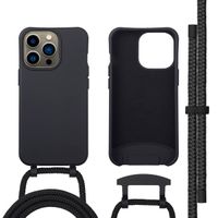 imoshion Coque arrière Color avec cordon amovible et MagSafe Apple iPhone 13 Pro - Noir
