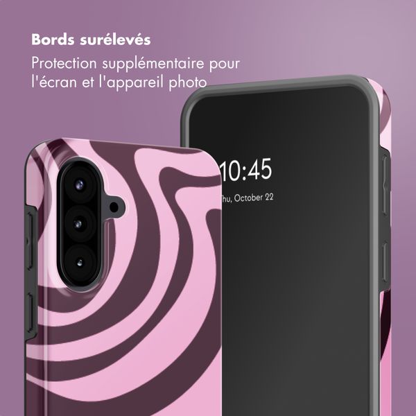 Selencia Coque arrière Vivid Samsung Galaxy A57 (5G) - Wavy Swirl Pink Plum