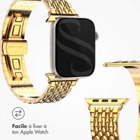 Selencia Bracelet dragon en acier Apple Watch | 44/45/46/49 mm - Doré