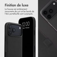 Accezz Étui de télephone portefeuille en cuir 2-en-1 avec MagSafe Apple iPhone 18 Pro Max / 17 Pro Max - Onyx Black