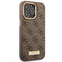 Guess Coque 4G Logo Monogram MagSafe Apple iPhone 14 Pro - Marron