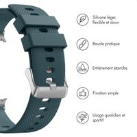 imoshion Bracelet en silicone flexible Samsung Galaxy Watch 8 (40/44mm) / Classic (46mm) - Blackish Green