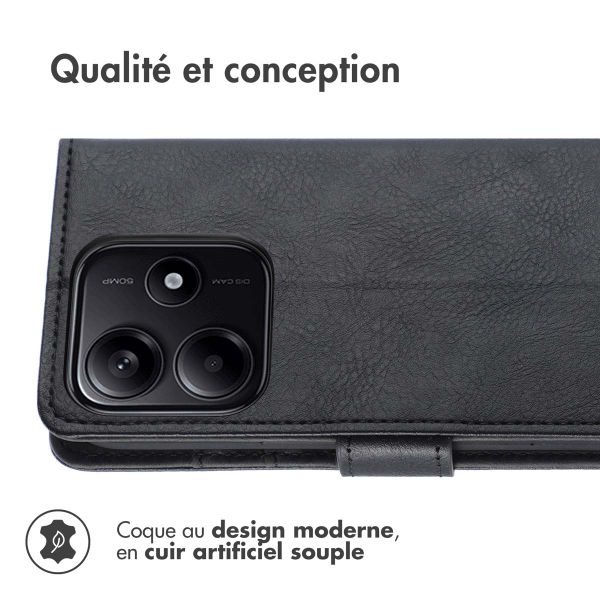 imoshion Étui de télephone portefeuille de luxe Xiaomi Redmi Note 14 (5G) - Noir