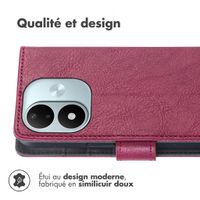 imoshion Étui de télephone portefeuille de luxe Xiaomi Redmi Note 17 (5G) - Bordeaux